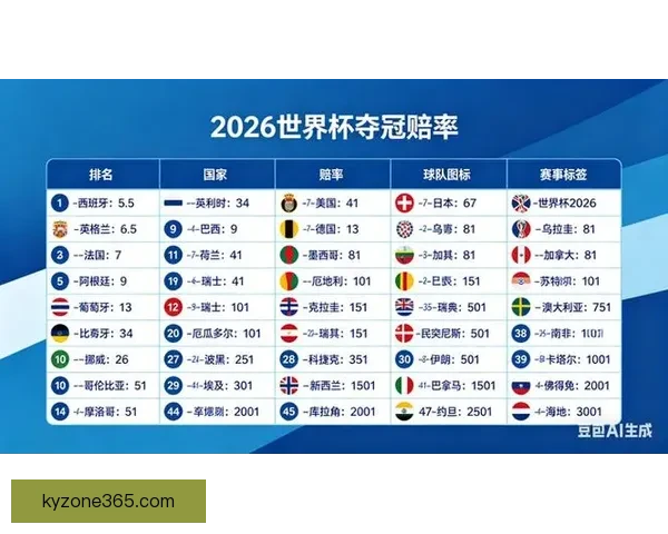 2026世界杯投注赔率分析及热门球队胜算预测